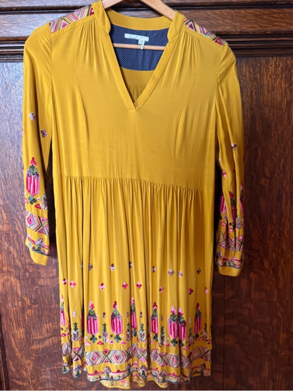 floreat for Anthropologie, flowy boho embroidered dress, size small